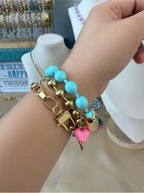 10mm enamel ball chain bracelet